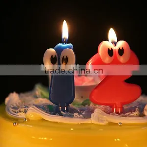 Eye Arabic Numbers Shape Birthday Candle for Children Celebration thumbnail-2