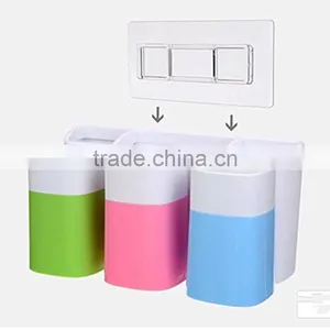Plastic Bathroom Set Accessaries Toothbrush Holder , Toothpaste Wall Holder , Bethroom Storage Rack thumbnail-4