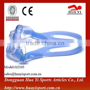 Anti Fog UV Protect Professional One Piece TPR Swim Glasses thumbnail-2