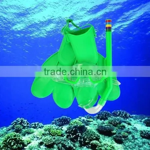 Child PVC Mask Snorkel Fins Diving Set For Sale thumbnail-1