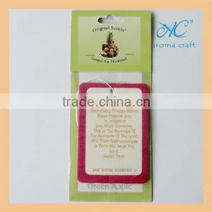 2015 OEM Design Best Seller Classical Type Tape Shaped Card Square Car Air Freshener thumbnail-1