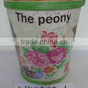 Decal Wooden Flower Pot Wood Pot With Plastic Liner Garden Decoration thumbnail-1