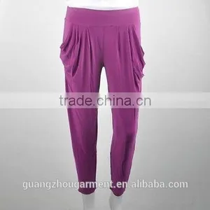 Women Basic Slim Stretch Long Casual Loose Harem Capri Pants Hip-hop Leggings thumbnail-5