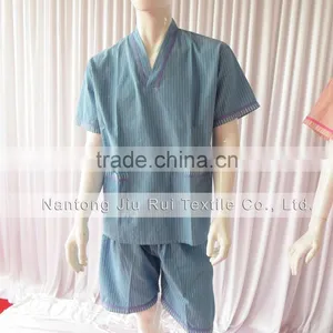 Pink/Blue Korean Style Sweat Steaming Clothes Striped Pajamas Unisex Tracksuit Plus Size Pajamas For Spa thumbnail-6