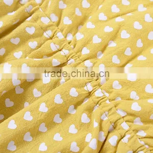 2017 New Design Hot Sale Summer Dress 2017 Wholesale Cotton Clothing Boutique Custom Kids Sleeveless Baby Little Girl Gold Dress thumbnail-4