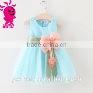 2016 New Wholesaler Baby Princess Christmas Dresses Girls Skirt Set With Bowknot thumbnail-6
