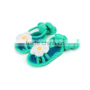 Summer Baby One Flower High Quality Crochet Shoes for Children thumbnail-3