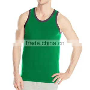 Designer Casual Blank Tops Wholesale Mens Bodybuilding Stringer 95% Cotton 5% Spandex Tank Top thumbnail-3