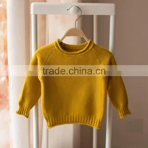 S32892W Children Sweater Knitted Sweater Pure Color Pullovers Sweaters thumbnail-2