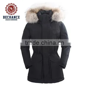 Whosale Woman Winter Outdoor Down Jacket With Fur thumbnail-1