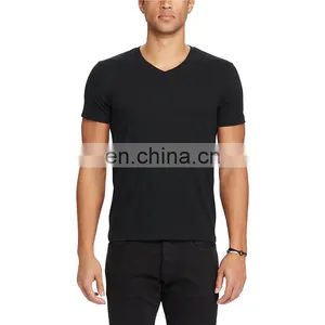 Short Sleeve Style T-shirt 100% Cotton Jersey 30/1 With V-neck thumbnail-1