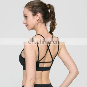 High Quality Cotton and Polyester Women Sexy Yoga Fitness Bra Sports Bra Top thumbnail-1