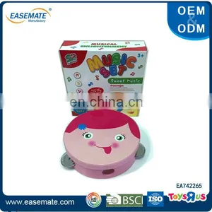 Most Popular Children Lovely Wooden Tambourine Musical Instrument thumbnail-1