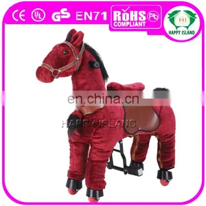 HI ASTM/CE Walking Mechanical Horse Ride Toy Horse on Wheels thumbnail-5