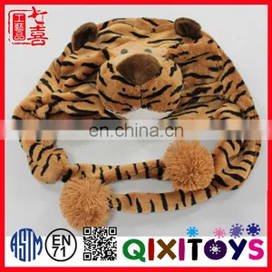 Lovely Plush Tiger Animal Shaped Winter Hats for Kids thumbnail-1