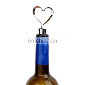 Promotion Wedding Valentines Gift Heart Shape Red Wine Champagne Bottle Stopper thumbnail-1