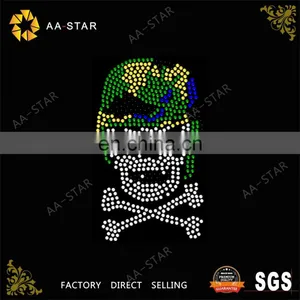 2018 Fashion Design Hot Fix Skull and Crossbones Motif With Colorful Hat thumbnail-1