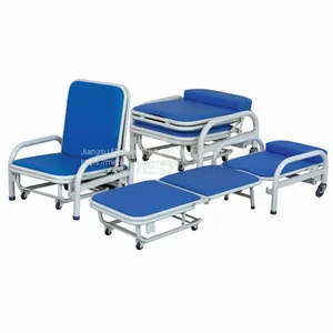 AG-AC003 With PU Mattress Cover Medical Accompany Hospital Nursing Chair thumbnail-1