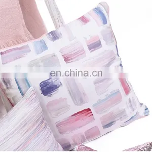 Winning Designs Brush Painting Art Printed Velvet Cushion/decorative Throw Pillows thumbnail-7