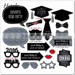 Grad Party Photo Booth Props on A Stick DIY Kits Fun Graduation Party Decoration Centerpieces PFB0081 thumbnail-4
