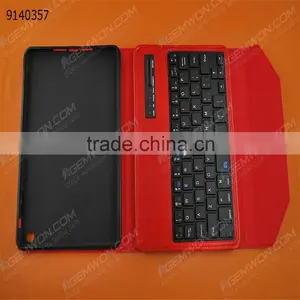 Bluetooth Keyboard for IPad Mini,red Plastic Keyboard+ High Quality PU Removable Plastic Keyboard With Synthetic Leather thumbnail-2