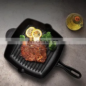 BBQ Super Heat Resistant Breakfast Square Griddle Non-Stick Sandwich Cast Iron Pan thumbnail-1