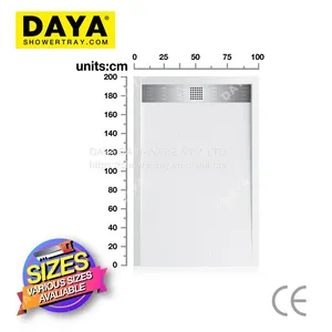 Good Price White Square Bathroom Bathroom Resin Shower Tray thumbnail-2