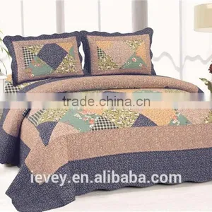 High Quality Best Price Cotton Fabric Plaid Style Bed Sheet Patchwork Summer Quilt Patchwork Quilt Wholesale thumbnail-5