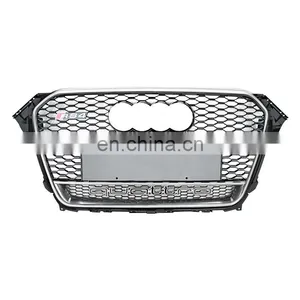 ABS Black Car Grill for Audi A4 B85 High Quality Front Bumper Honeycomb Mesh Facelift RS4 Grill 2013 2015 thumbnail-5