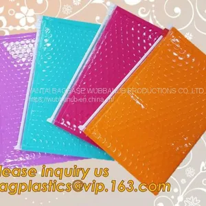 Hot Metallic Colorful Bagease Packaging Zipper Bubble Bag For Cosmetic Packaging,k Bubble Bags Are Made of PET/CP thumbnail-2