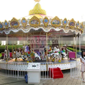 Amusement Musical Carousel Merry go Round Kids Horses Rides thumbnail-4