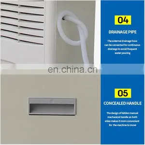 China Factory of 150L Industrial Lgr Basement Dehumidifier With Air Purifier Universal Wheel thumbnail-4