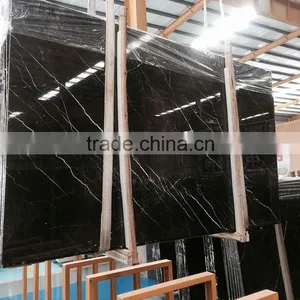 Factory Supply Natural Good Quality St Laurent Black Marble Tiles thumbnail-3