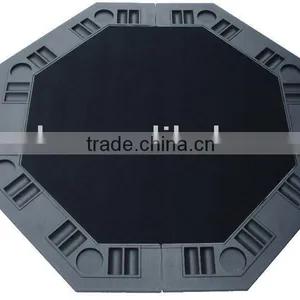 Black Plastic Moulded 2 Folding Poker Table Top thumbnail-1