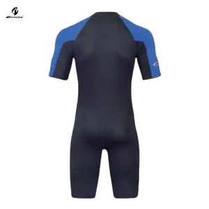 Short Sleeve Front Zip Wetsuit 3MM SBR Neoprene Warm Rash Guard Swimsuit thumbnail-2