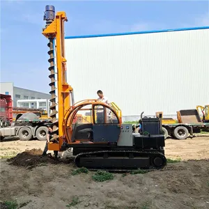 Factory Direct Sales of Photovoltaic Foundation Pile Drivers, Crawler Walking Screw Drilling Rigs, 360-degree Rotating Dual-power Pile Drivers thumbnail-2