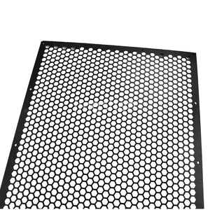 High-quality Factory Wholesale Custom Honeycomb Perforated Matte Black 12-inch Speaker Grille Metal Mesh thumbnail-1