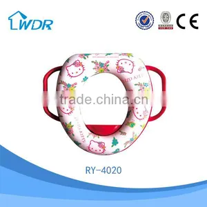 Bathroom Accessory Soft PVC Small Decorated Kids Family Western Toilet Lid thumbnail-3