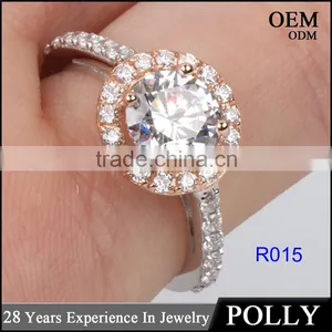 New Arriving Fashion Women Rings Solid14K Gold Jewelry AAAAA CZ thumbnail-1