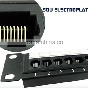 19" Fiber Optic Patch Panel Shielded 24 Port Cate6A Patch Panel thumbnail-4