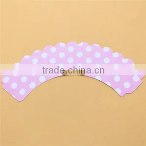 Lovely Polka Dot Baking Cup Cupcake Wrappers&toppers Picks Decoration Kids Birthday Party Favors Supplies-CW005 thumbnail-5