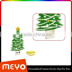 Warehouse Custom Made Christmas Tree Shpe USB Flash Drive Christmas Gift Item thumbnail-3