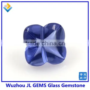 Faceted Loose Gemstones Glass Stone With Four Clovers Beads Glass Jewelry thumbnail-1