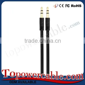 Factory Supply Creative With Carton Eyes Flat Tangle Free Aux Audio Shielded Cable Cords For Car For Samsung S7 thumbnail-4
