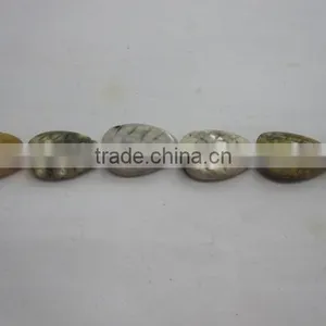 Natural Mixed Gemstone Carved Leave thumbnail-1