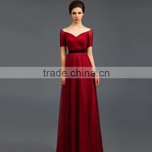 Women's Brides Maid Dress in Blue, Black, Maroon thumbnail-2