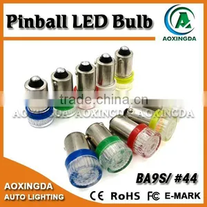 6.3 Volt BA9S #44 #47 Yellow Pinball LED With Lens thumbnail-4