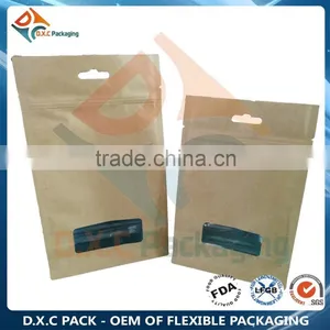 Brown Paper Bag With Window Stand Up Bag thumbnail-2