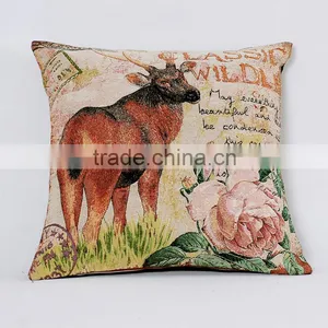 Colorful Flower Embroidered And Printed Decorative Sofa Cushion thumbnail-4