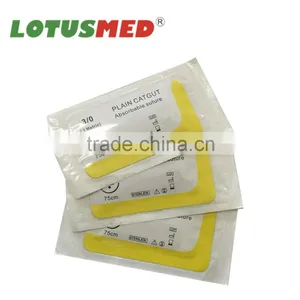 CE/ISO Approved Medical Disposable Plain Catgut Surgical Suture With Needle thumbnail-1